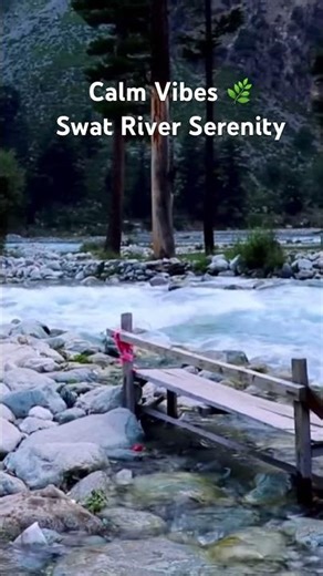 Swat River Beauty | Crystal Clear Water in Pakistan 🇵🇰✨ | kalam valley beautiful view #Shorts