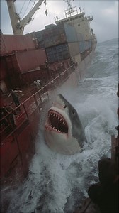 35-Foot Giant Shark Attacks Cargo Ship in Arabian Sea #shark #megalodon #sea | Most Amazing Top 10