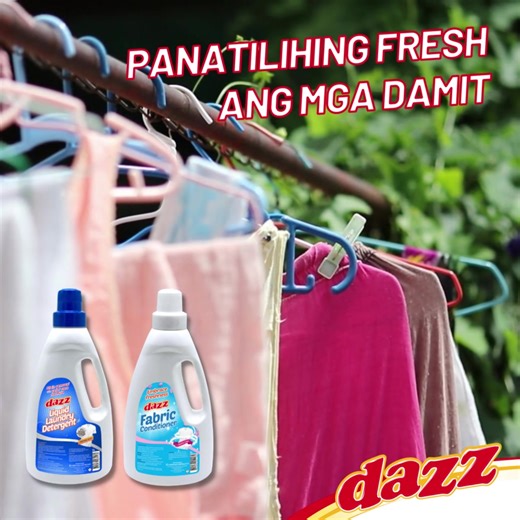 33 reactions | Panatilihing fresh at mabango all day ang mga damit! Maaasahan mo ang Dazz Liquid Detergent at Fabric Conditioner na may color care formula at original fresh scent!​ Available sa Lamoiyan Stores sa Lazmall at Shopee Mall. Lazada: https://bit.ly/alldazzlazada Shopee: https://bit.ly/alldazzshopee #DazzitSiz #DazztheWayWeLikeIt | Dazz Dishwashing Aids | Facebook