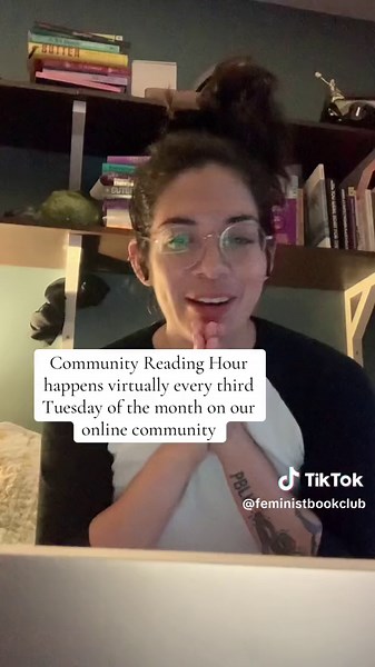 Have you ever tried a community reading hour? Why not check out ours? #booktok #virtualbookclub #feministbookclub