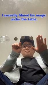 Magic Caught on Camera! [Coin Thru Glass Table] Thanks for watching! Follow JEKI YOO Magician #jekiyoo #magician #magic #illusion | JEKI YOO Magician