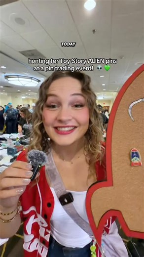 Shannon ✨ on Instagram: "OOooOoohh…pin trading 😂💚👽✨ Saturday’s are for pin trading events here in Orlando!! Been excited to use this pin board we got at a past event and fill it up with Toy Story Aliens pins 👏 Toy Story is one of my fun side collections… I have a ton of different Pixar movies I can’t help but need pins for 😋 Anyone else collect Pixar pins??? Which ones? #disneypintrading #toystorycollection"