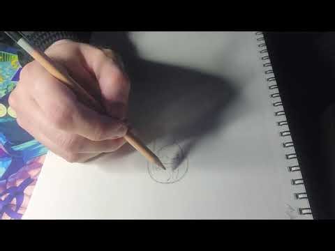 ASMR drawing Angemon from Digimon.