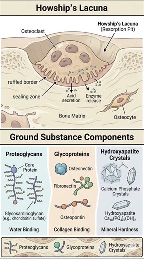 Osteoclasts & Bone Matrix Explained in 60 Seconds 🦴 #medicalstudents