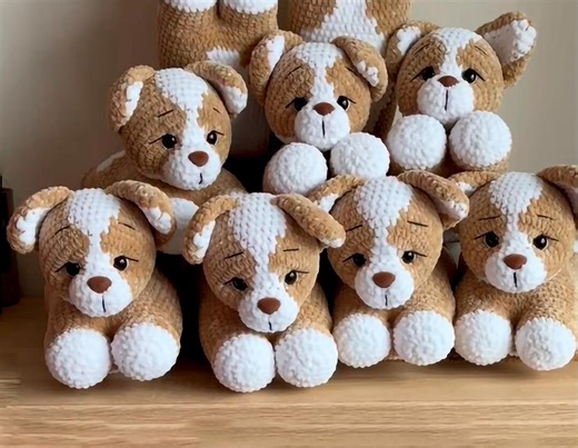 Crochet Corgi Plush Dog – Handmade Amigurumi Puppy Pillow – Soft Stuffed Toy Gift - Etsy