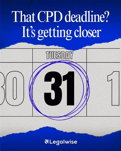 The CPD deadline is edging closer. Stay ahead and complete your points before 31 March with Australia’s largest selection of in person events, live webinars and interactive videos. Link in bio for more details. | Legalwise Seminars