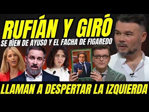 GABRIEL RUFIÁN Y MARC GIRÓ SE CACHONDEAN DE AYUSO EN CARA AL SHOW "LLAMAN A DESPERTAR LA IZQUIERDA"