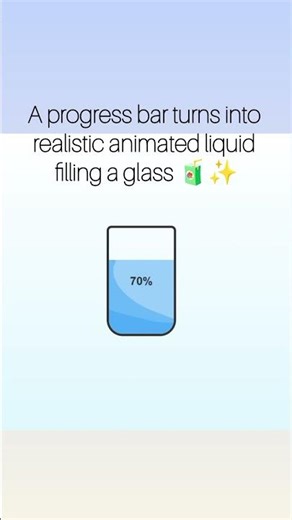Watch a glass fill with animated liquid waves using only HTML and CSS 🧃🌊✨#viral #shorts #short #css