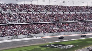 Trump laps NASCAR track in presidential limousine