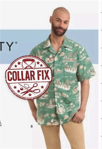 Fixing Simplicity 9157 Collar Error, Misprint and Mistake #sewingformen #simplicitypatterns #9157 #sewingtutorial #sewingdiy