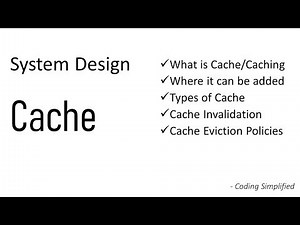 System Design - Cache | Caching | Cache Invalidation | Cache Eviction Video Lecture | System Design - Software Development
