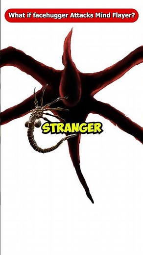 What If Facehugger Attacks the Mind Flayer from Stranger Things? #shorts #Viral