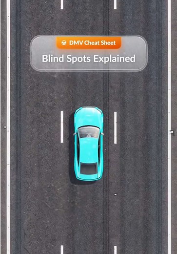 The blind spot explained in 1 minute! 🚗 Set your mirrors right, check those blind spots, and keep nothing hidden. 🔗 Link in bio to pass on your first try!