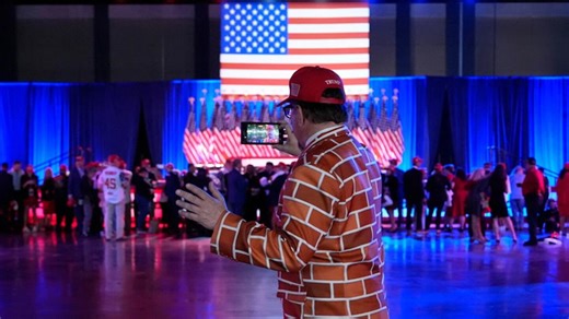Behind the scenes at Trump's election night campaign rally
