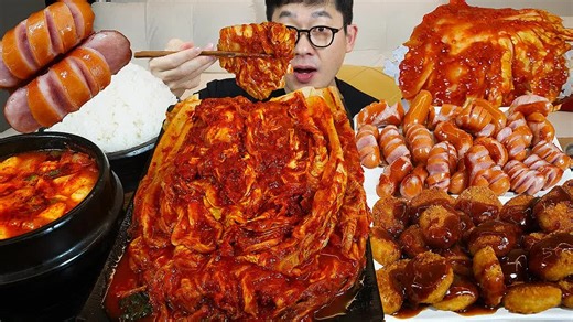 【GARMA】【ASMR吃播】🔥辣泡菜香肠+迷你猪排+嫩豆腐锅，馋哭你！😋🍽️