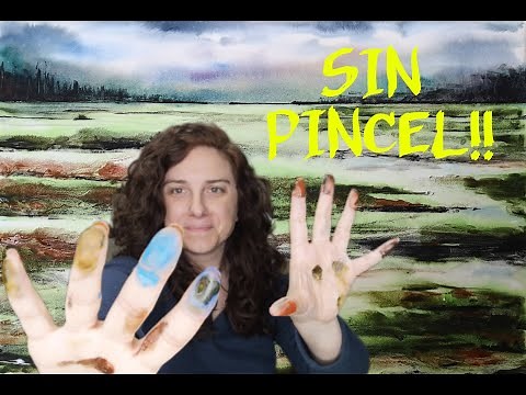 🚫RETO: Pintar SIN PINCELES esta ACUARELA.