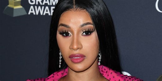 Cardi B's 🔥 Booty In A Thong Bodysuit With Rainbow Hair Is A Slay