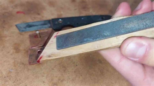 From pocket knife to chisel knife - unique blade rebuild