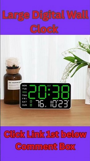 Large Digital Wall Clock, USB Powered Table Clock, Wall-mounted Dual Alarms LED Clocks,