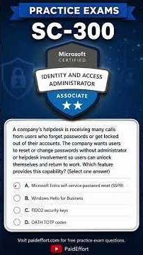 SC-300 Practice Question | Helpdesk Scenario