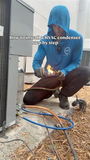 FULL HVAC CONDENSER INSTALL🔥 #foryourpage #viral #hvac #hvactechnician #mywork ‪@FieldMindAI‬