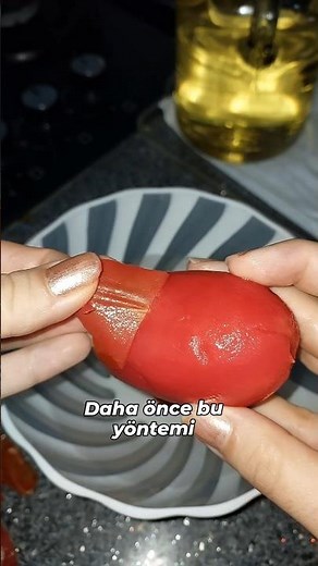 The easiest way to peel tomatoes 🍅 Peel tomatoes like this 💖 #practicalrecipes
