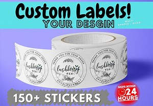 100  Custom Labels: Roll Stickers, Your Design Printed - Etsy UK