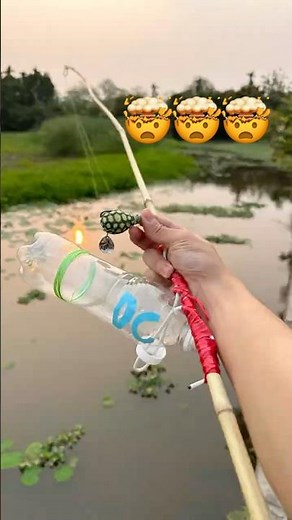 Homemade Bamboo Fishing Rod 🤯🤯#fishing #cauca