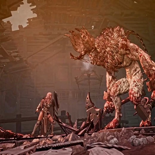 khazan rescues warrior girl from goat giant in the first berserker khazan | Ritz Play