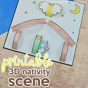 Printable Nativity Scene - 3D kids nativity craft