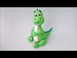 How to Make a Baby Dinosaur in Fondant - Cake Decorating Tutorial