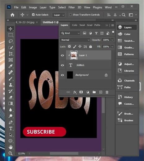 How to create text with clip masked images like in Adobe Photoshop #short #ytstudio #tutorial