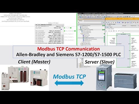 COM21. ModbusTCP - Allen-Bradley CompactLogix (Client) and Siemens S7-1200/S7-1500 (Server)