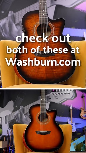 A striking new look for the Comfort Series! The new Comfort WCG10CE and Comfort WCG12FCE feature flamed okoume back, sides and bevel for an unforgettably attractive appearance. | Washburn Guitars