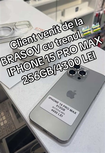 Client venit de la BRASOV cu trenul🚞🚞 IPHONE 15 PRO MAX 256GB/4300 LEI #accesibilmobile #international #blessed #iphone