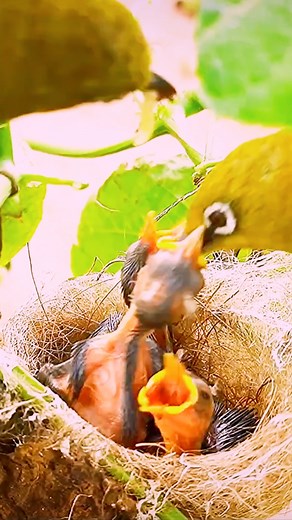 1.2K views · 19 reactions | Variety of Delicious feeding to baby birds in Nest White eye Bird in Nest | Review Birds News | Facebook