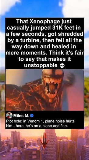 Venom VS. Xenophage Airplane Battle CUTSCENE | Venom: The Last Dance (2024)