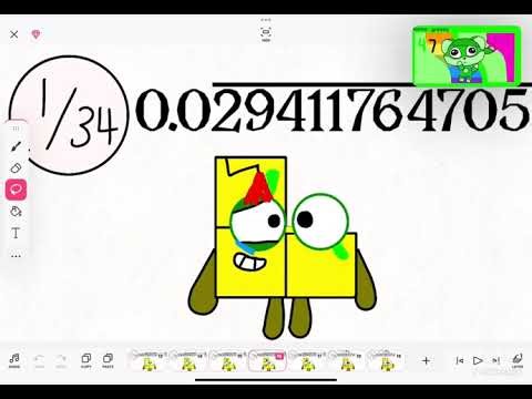Numberblocks band fractions Decimal 1-11 (7 MINS)