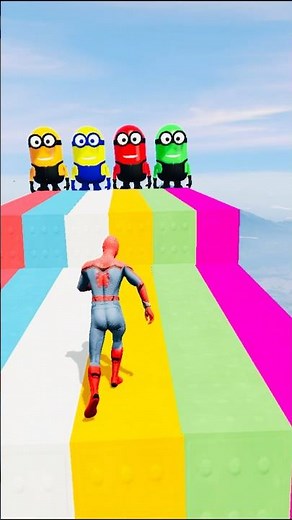 GTA 5 Epic Water Ragdolls Spiderman Jump/Fails Ep 1606 #shorts