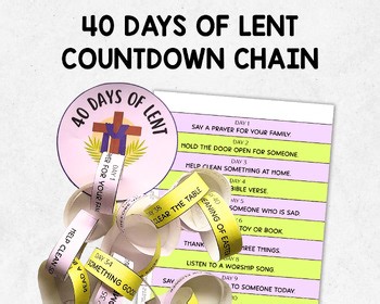 40 Days of Lent Countdown, Lenten Activities for Sunday School