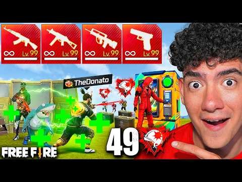 I HIRED 1 MISHERO AND TWO HEALERS IN FREE FIRE TO GET 50 KILLS IN 1 MATCH !! - TheDonato