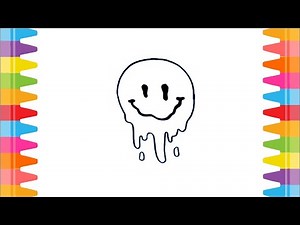 How to Draw Drippy Smile Step by Step | Cute Drawings