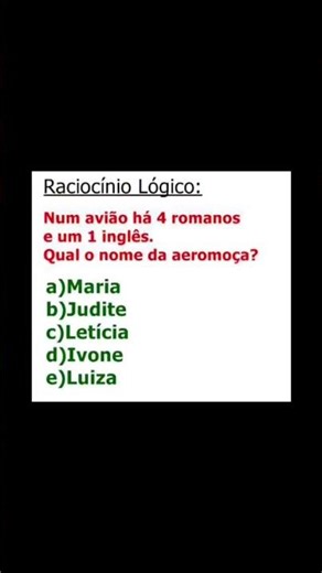Charada: Qual é o nome da aeromoça?