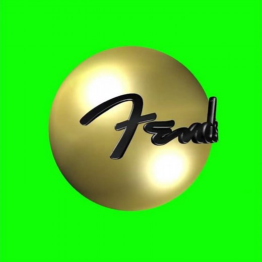 GREEN SCREEN LOGO FENDER 3 D SPINNING
