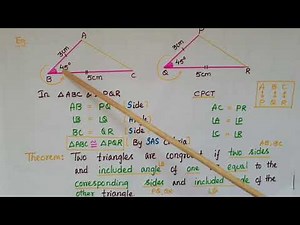 SAS (Side-Angle-Side) congruence rule of Triangles and how to write CPCT,Congruence statement.