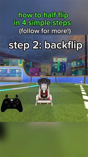half flip tutorial (easy) #rocketleague #rl #rocketleagueclip #rocketleaguetutorial #gaming #shorts