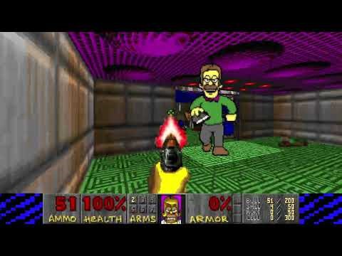 this simpsons mod for doom 1993 is the definition of over stim simpsons doom 1993 mod