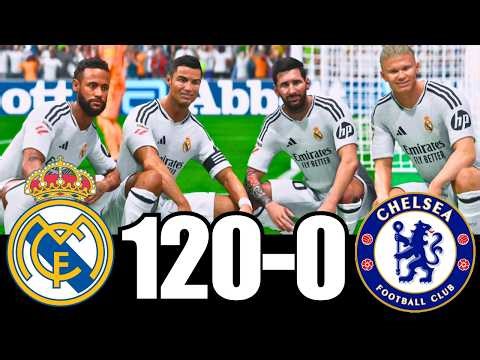 FC 25 -MESSI RONALDO NEYMAR & MBAPPE | ALL STARS | REAL MADRID 100-0 CHELSEA