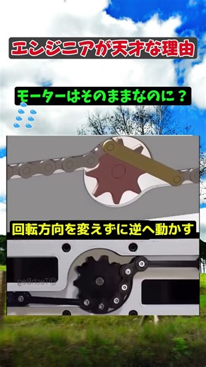 [Genius] A mechanism that moves in reverse without changing the motor's rotation direction lol #m...