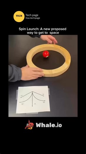 Tech page on Instagram: "SpinLaunch is a new proposed way to get to space that challenges the traditional rocket-only approach by using extreme rotational physics. Instead of relying entirely on massive fuel-burning rockets, the system places a payload inside a large, vacuum-sealed chamber where it is rapidly spun to build up enormous kinetic energy. Once released, the payload is hurled upward at hypersonic speed, and a small rocket stage then ignites to complete the journey toward orbit. This m